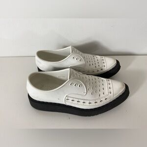 George Cox X Native Womens 9 (Mens 7) Jiffy White Rubber Creeper Shoes Platform